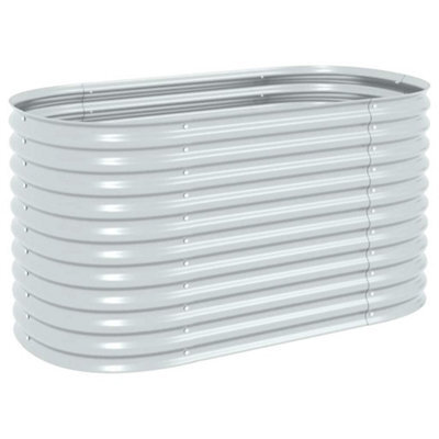 Berkfield Practical Garden Raised Bed 160X80X81 Cm Galvanised Steel Silver - image 1