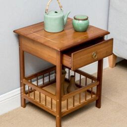 2 Tier Anti-Drop Bedside Sofa End Table Telephone Photo Plant Stand Shelilves W - thumbnail 5