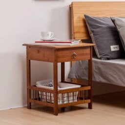 2 Tier Anti-Drop Bedside Sofa End Table Telephone Photo Plant Stand Shelilves W - thumbnail 6