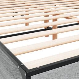 Berkfield Bed Frame Without Mattress Grey Sonoma 150X200 Cm King Size - thumbnail 7