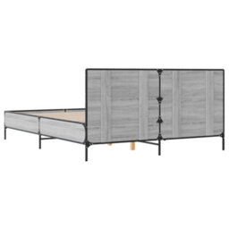 Berkfield Bed Frame Without Mattress Grey Sonoma 150X200 Cm King Size - thumbnail 6