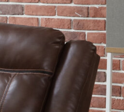 Furnishings For Less UK New Hampshire Tan Brown 2 Piece Leather Aire Reclining Sofa Suite Recliner 3 Seater And 2 Seater - thumbnail 2