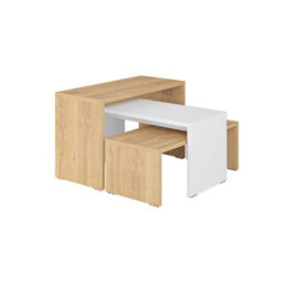 Decortie Kanta Modern Coffee Table 65Cm Multipurpose White Living Room H 39Cm - thumbnail 2