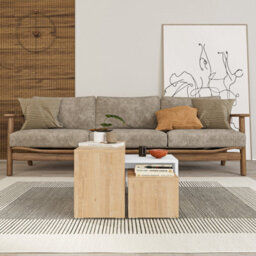 Decortie Kanta Modern Coffee Table 65Cm Multipurpose White Living Room H 39Cm - thumbnail 6