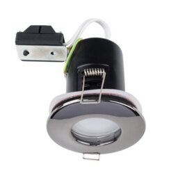 Valuelights Downlight Fire Rated Ip65 Black Chrome Ceiling Light Fitting 4 Pack - thumbnail 3