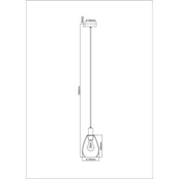 Luminosa Lighting Luminosa Fanni Dome Pendant Ceiling Light Matt Black Smoke Glass Shade 1X E27 - thumbnail 6