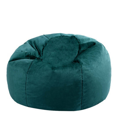 icon Kingston Classic Velvet Bean Bag Chair Teal Green Bean Bags - image 1