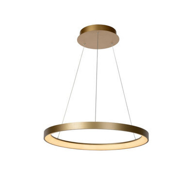 Lucide Vidal Modern Pendant Light 58Cm - Led Dim. - 1X48W 2700K - Matt Gold, Brass - image 1