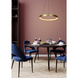 Lucide Vidal Modern Pendant Light 58Cm - Led Dim. - 1X48W 2700K - Matt Gold, Brass - thumbnail 4