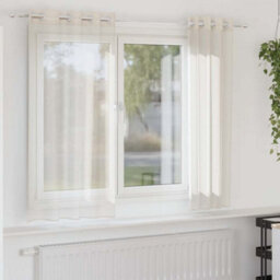 Vidaxl Voile Curtains With Grommets 2 Pcs Cream 140X140 Cm - thumbnail 1