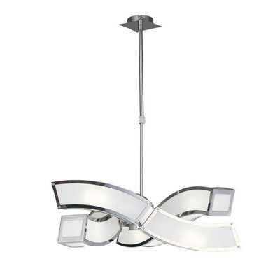 Luminosa Lighting Luminosa Duna Gu10 Pendant 3 Arm 6 Light L1/sgu10, Polished Chrome - image 1