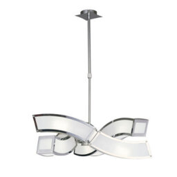 Luminosa Lighting Luminosa Duna Gu10 Pendant 3 Arm 6 Light L1/sgu10, Polished Chrome - thumbnail 1