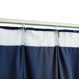 Berkfield Blackout Curtains 2 Pcs With Hooks Velvet Dark Blue 140X175 Cm - thumbnail 4