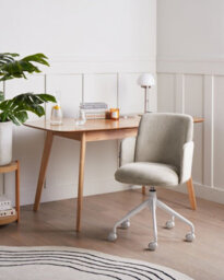 Beliani Office Chair Dryden Corduroy Taupe - thumbnail 2