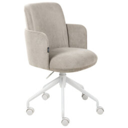 Beliani Office Chair Dryden Corduroy Taupe - thumbnail 4