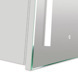 Sline 500X700mm Wall Mounted Metal Bathroom Mirror Cabinet With White Lights And Shaver Socket Ip44 - thumbnail 9