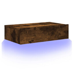 Berkfield Tv Cabinet With Led Lights Smoked Oak 60X35X15.5 Cm - thumbnail 6