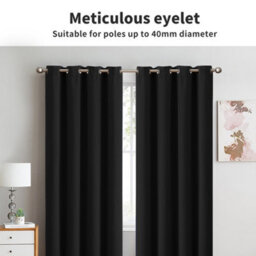 Marlow Blackout Curtains Window Curtain Draperies Pair Eyelet Bedroom Decor - thumbnail 9