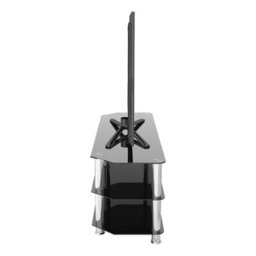 "Avf Classic 1.25M Glass Tv Stand With Cable Management, For Tvs Up To 60"" - Black/chrome" - thumbnail 6