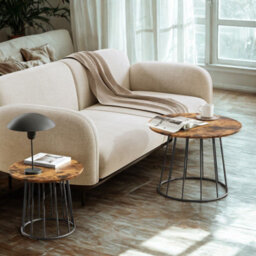 FURNOLD Set Of 2 Industrial Coffee Centre Accent Tables - thumbnail 5