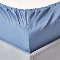 Homescapes Air Force Blue Deep Fitted Sheet Egyptian Cotton 1000 Tc, Single - thumbnail 2
