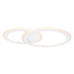 Luminosa Lighting Luminosa Fenna Integrated Led Semi Flush Ceiling Light White 2X Led Dimmable 3000-6000K Remote Control - thumbnail 3
