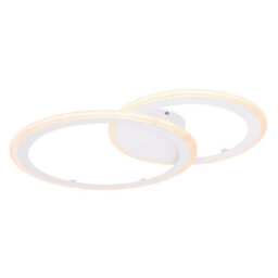 Luminosa Lighting Luminosa Fenna Integrated Led Semi Flush Ceiling Light White 2X Led Dimmable 3000-6000K Remote Control - thumbnail 6