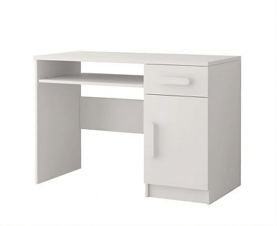 Arte All-White Computer Desk H760mm W1100mm D500mm - Minimalist Design For Versatile Study Spaces - image 1