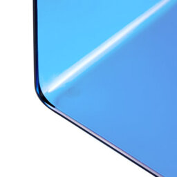 Beliani Side Table Lourdes Tempered Glass Blue - thumbnail 6