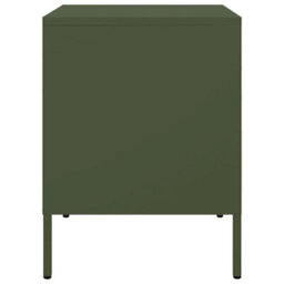 Berkfield Bedside Cabinets 2 Pcs Olive Green 36X39X50.5 Cm Steel - thumbnail 7