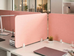 Beliani  Desk Screen Split Peach Pink - thumbnail 2