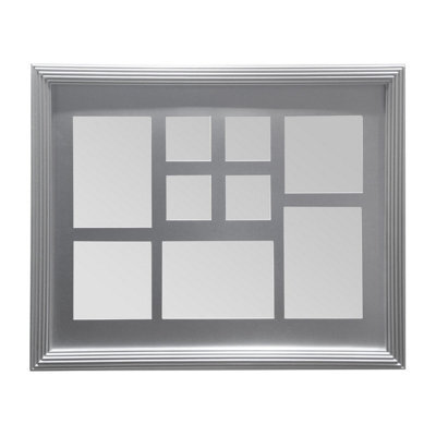 Orsina Silver 9 Photo Multi Photo Frame,bedroom Display Piece,polyresin Image Holder,wall Frame With Hanging Hooks - image 1