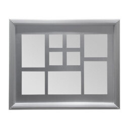 Orsina Silver 9 Photo Multi Photo Frame,bedroom Display Piece,polyresin Image Holder,wall Frame With Hanging Hooks - thumbnail 1