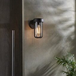 Luminosa Lighting Luminosa Benevento Outdoor Wall Lamp Matt Black Finish & Clear Glass Ip44 - thumbnail 3