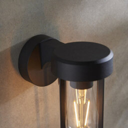 Luminosa Lighting Luminosa Benevento Outdoor Wall Lamp Matt Black Finish & Clear Glass Ip44 - thumbnail 5