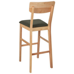 Beliani Set Of 2 Bar Chairs Ambler Light Brown/ Green - thumbnail 5