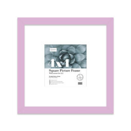 "4X4"" Lilac Picture Frame - 4X4"" Square Frame With 2X2"" Mount For 4X4""/2X2"" Pictures Moderrn Style Thin Edge, 1 Pack" - thumbnail 1