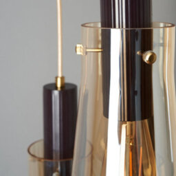 Litecraft Visconte Atrani Champagne With Ombre Shades 5 Light Ceiling Pendant - thumbnail 5
