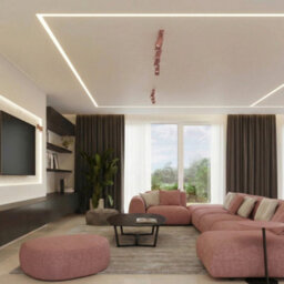 Luminosa Lighting Luminosa Ring Ceiling Spotlight Bar Pink 6X Gu10 - thumbnail 9