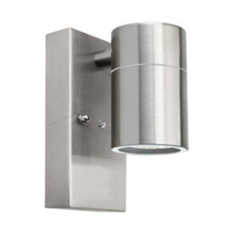 Long Life Lamps Company Single Outdoor Wall Light Dusk Till Dawn Sensor Stainless Steel Finish Ip65 Zlc088 - thumbnail 1