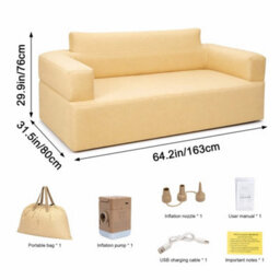 Inflatable Double Sofa Bed For Beach Sleeping Ir Sofa For Camping Home,travel - thumbnail 5