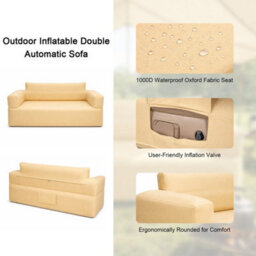 Inflatable Double Sofa Bed For Beach Sleeping Ir Sofa For Camping Home,travel - thumbnail 2