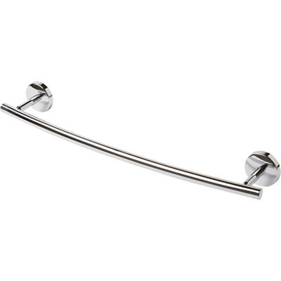 GoodHome Ormara Silver Effect Iron & Steel Wall-Mounted Towel Rail (W)48Cm - image 1