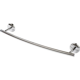 GoodHome Ormara Silver Effect Iron & Steel Wall-Mounted Towel Rail (W)48Cm - thumbnail 1
