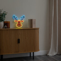 Samuel Alexander 35Cm Light Up Rudy Reindeer Christmas Decoration Usb Led Neon Sign - thumbnail 2