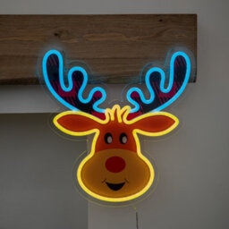 Samuel Alexander 35Cm Light Up Rudy Reindeer Christmas Decoration Usb Led Neon Sign - thumbnail 5