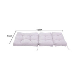 Living And Home Gray Tri-Fold 3D Indoor/outdoor Leisure Patio Chair Cushion 110Cm W X 55Cm D - thumbnail 9
