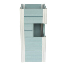 Winawood Wood Effect Pillar Planter - Powder Blue - thumbnail 2