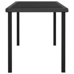 Berkfield 9 Piece Outdoor Dining Set With Cushions Poly Rattan Black - thumbnail 5