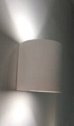 Harper Living Ceramic Cylinder Wall Light, Up/down White Paintable G9 Socket (No Bulb) - thumbnail 2